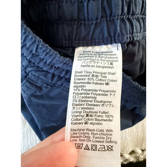 J.Crew | NWT 6" pleated utility sport short stretch cotton blend in Navy | Sz L - Picture 9 of 10